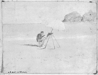 Man Painting on a Beach