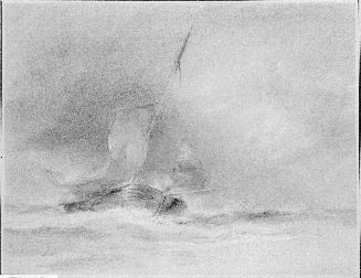 Fishing Boat Driven on Shore in a Storm