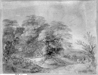 Wooded Landscape with Rustic Lovers