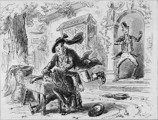 Illustration to Dickens's "Pickwick Papers,"  Mr Weller Immerses Stiggins