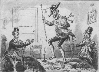 Illustration to Dickens's "Pickwick Papers," Mr Tuckle in Cocked Hat