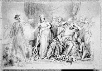 Scene from "Macbeth", Banquo's Ghost