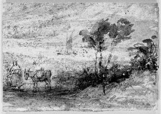 Figure with Donkey in Landscape