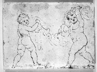 Two Putti with a Garland