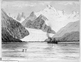 Steamship Near Glacier