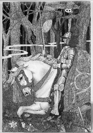 Knight Riding Through a Wood