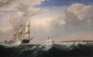 Sailing Ships off the New England Coast