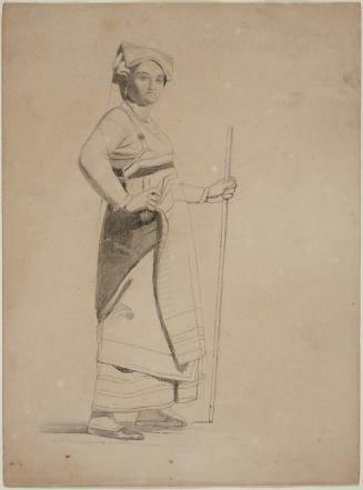Standing Female Figure Holding a Staff