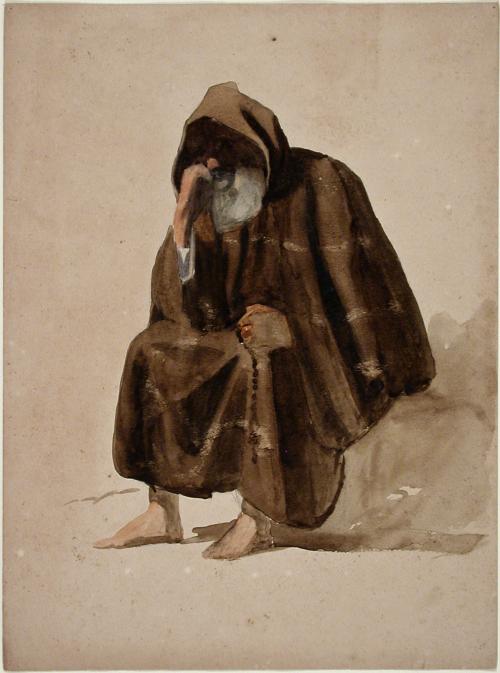 Seated Monk with Rosary