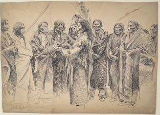 Native American Meeting, Possibly Sioux Chiefs