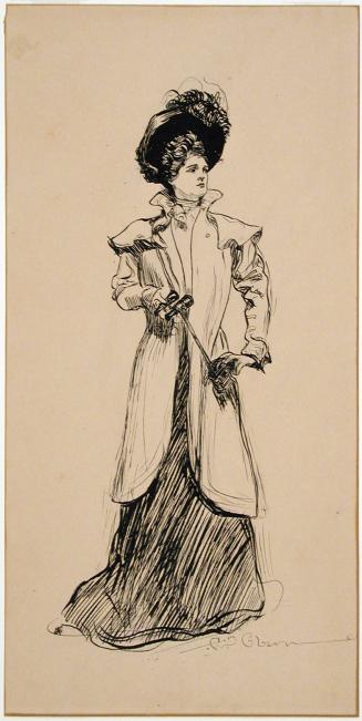 Gibson Girl with Opera Glasses