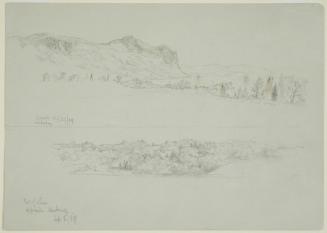 Nyack [upper drawing] Bit of Shore, Opposite Newburgh [lower drawing]