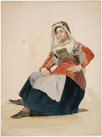 Seated Woman with Hand on Hip