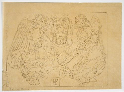 Angels with Cloth Showing Christ's Features