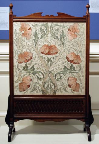 Cheval Screen with Embroidered Panel