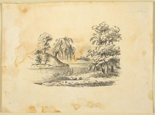 Landscape with River and Weeping Willow