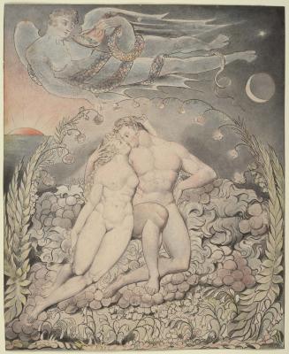 Illustration 5 to Milton's "Paradise Lost": Satan Watching the Endearments of Adam and Eve