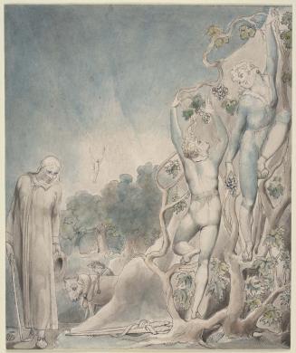 Illustration 3 to Milton's "Comus": The Brothers Seen by Comus Plucking Grapes