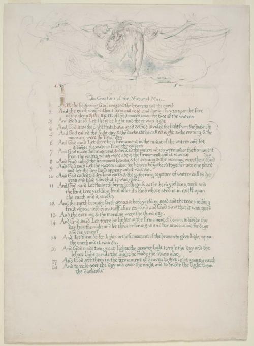 Illustrated manuscript of Genesis : God the Father in the act of Creation