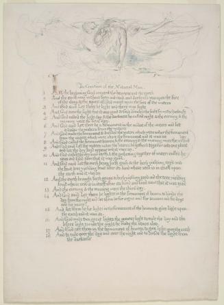 Illustrated manuscript of Genesis : God the Father in the act of Creation