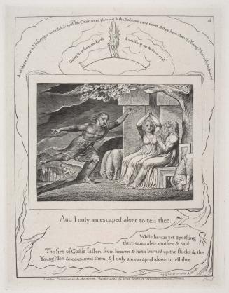 Illustrations of the Book of Job invented & engraved by William Blake  [5 of 22 engravings]