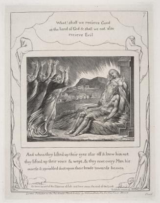 Illustrations of the Book of Job invented & engraved by William Blake  [8 of 22 engravings]