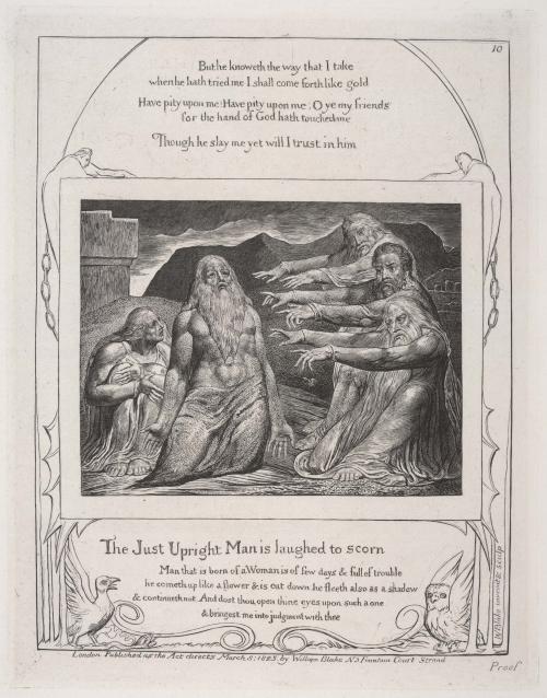 Illustrations of the Book of Job invented & engraved by William Blake  [11 of 22 engravings]