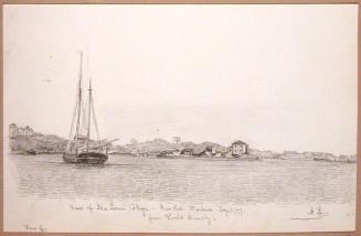 View of Ida Louis' Cottage, New Port Harbour