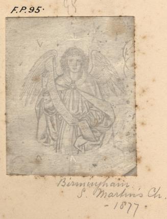 Angel with Long Ribbon Scroll