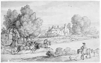 A Coach Passing a House in the Country