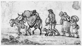 A Group of Travellers with Two Donkeys