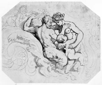 Nymph and Faun with Cherubs