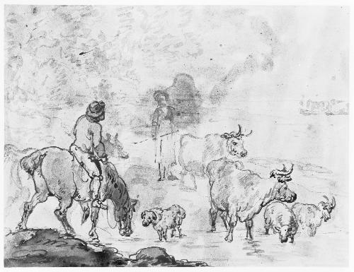 Cattle with Mounted Herdsman and a Girl