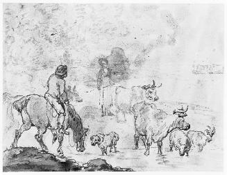 Cattle with Mounted Herdsman and a Girl