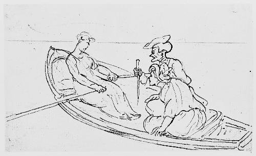 Dr. Syntax in a Boat with Two Women