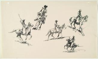 Five Mounted Cowboys