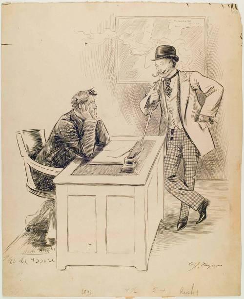 Men Talking in an Office