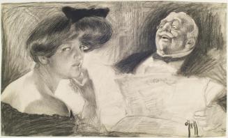 Woman and Man Reading a Newspaper