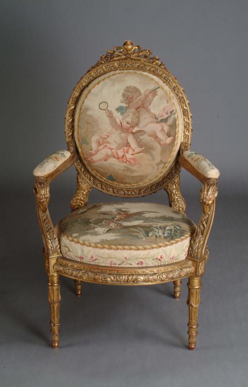 Tapestry-Covered Chair