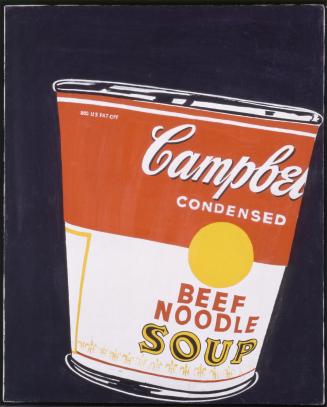 Small Crushed Campbell's Soup Can (Beef Noodle)