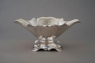 Planished silver centerpiece bowl