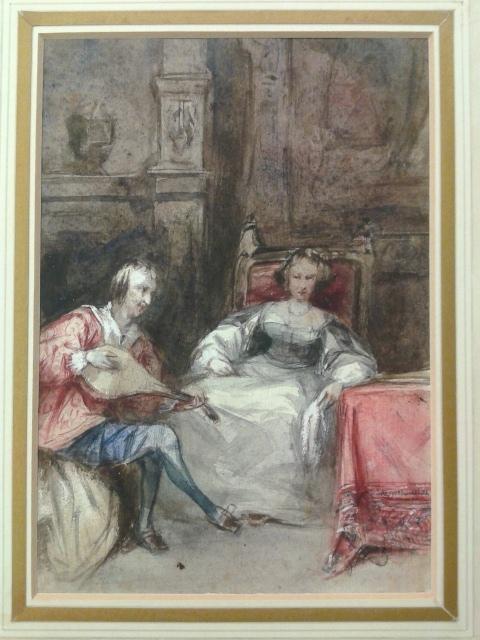 Lady Listening to a Lute Player