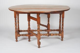 Oval Table with Falling Leaves