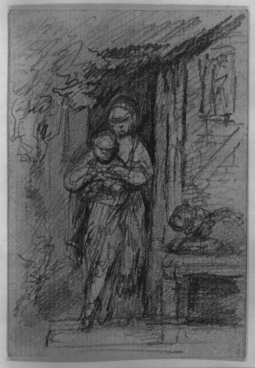 Woman and Child at a Cottage Door