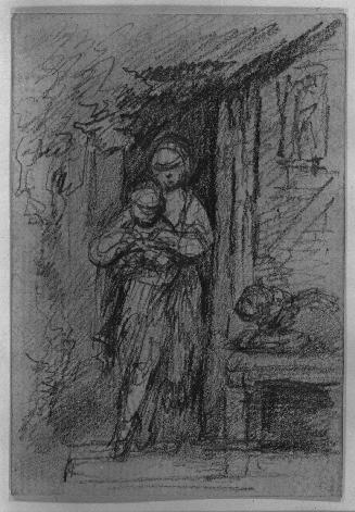 Woman and Child at a Cottage Door