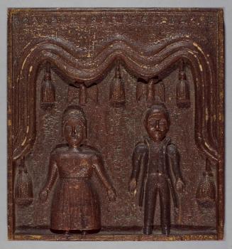 Plaque with Bas Relief of a Man and Woman