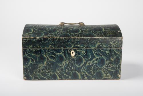 Blue Box with Oyster-shell Graining and Ivory Keyhole