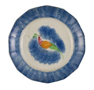 Plate with peafowl decoration