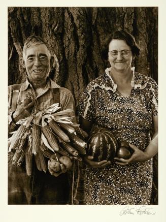 Mr. and Mrs. Andy Bahain. FSA borrowers on their farm near Kersey, Colorado October 1939