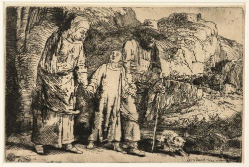 Christ between his parents, returning from the temple